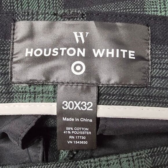Plaid Tailored Suit Pants | Houston White | Green 30x32 - Picture 8 of 9